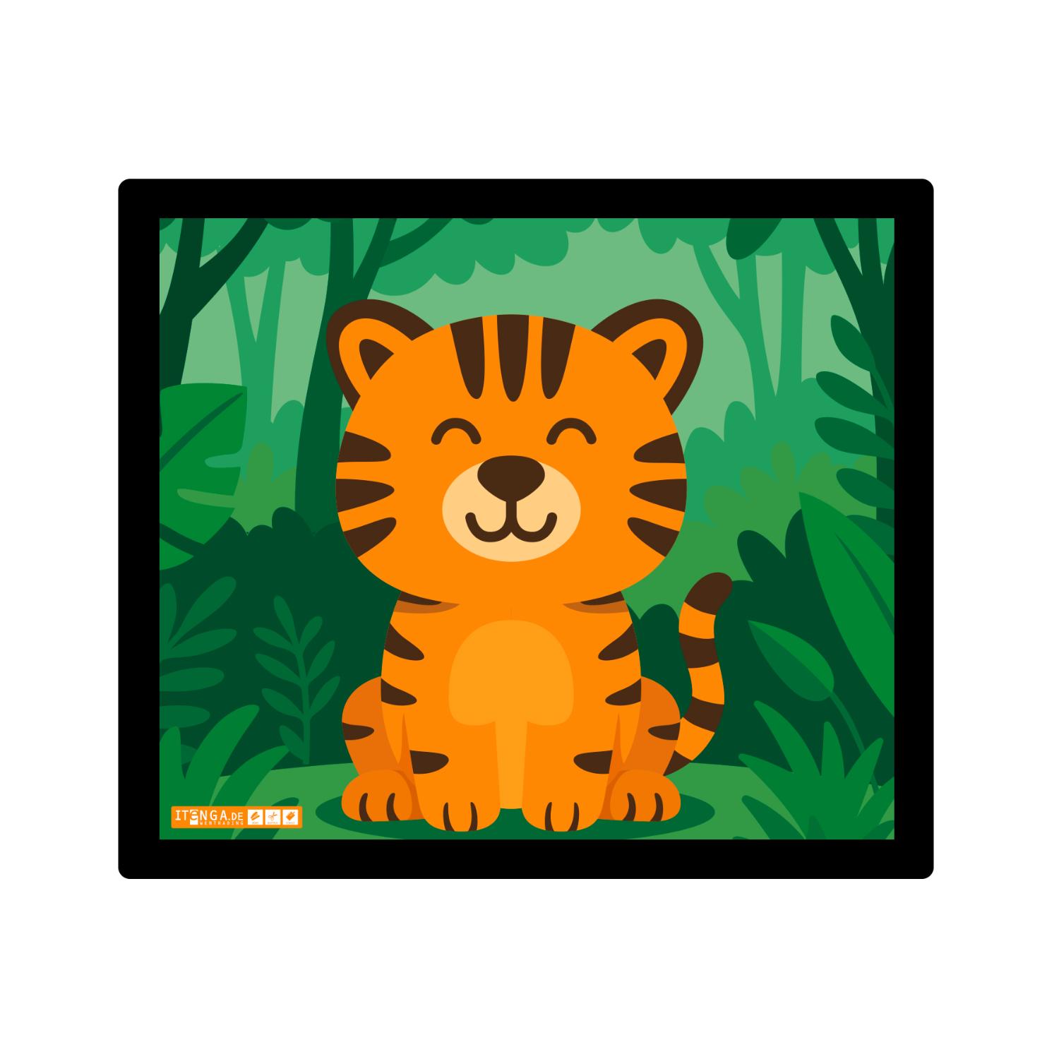 ITENGA Mauspad Kawaii Design - TIGER 21 x 18 cm Kunststo...