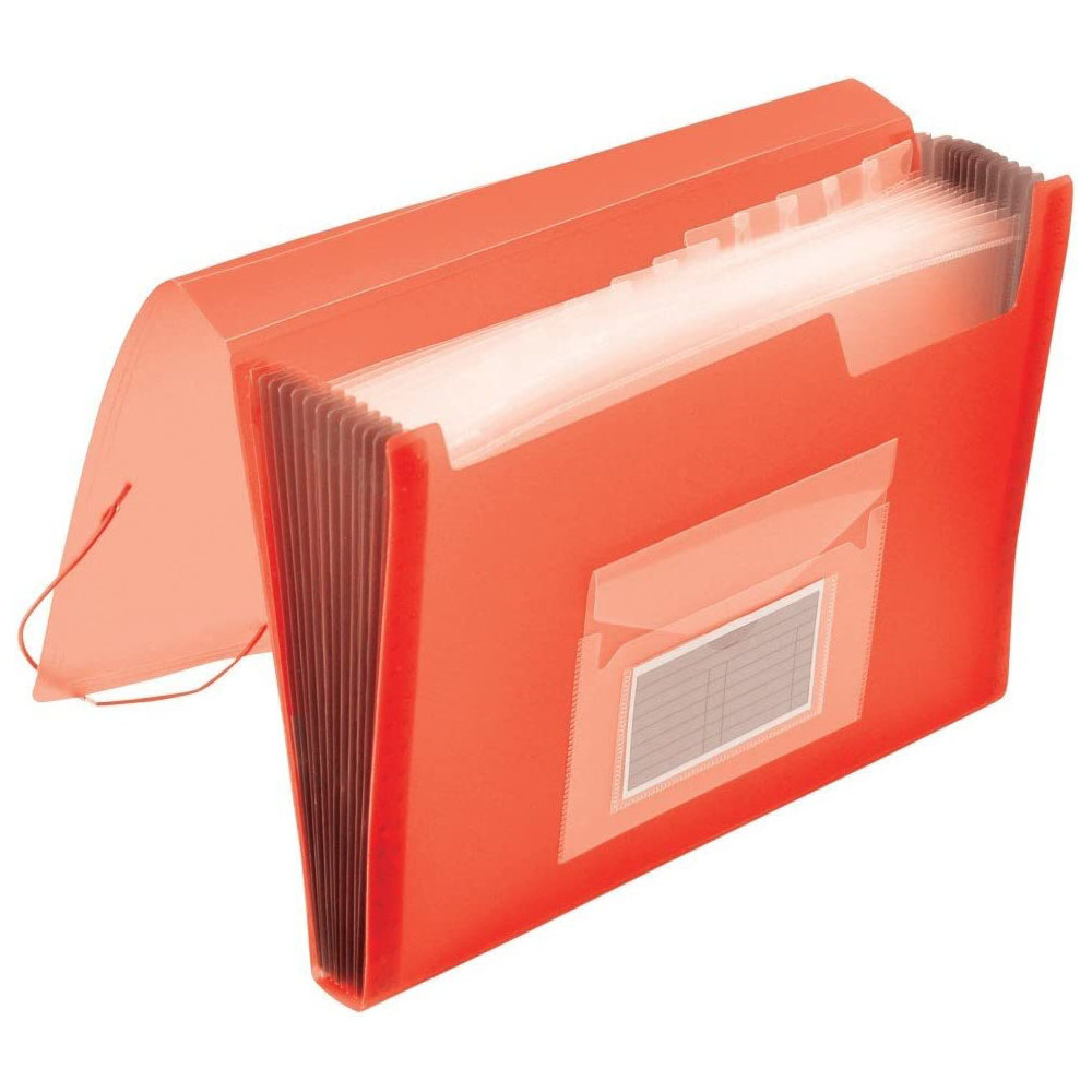 Q-CONNECT F�chertasche transl.rot
