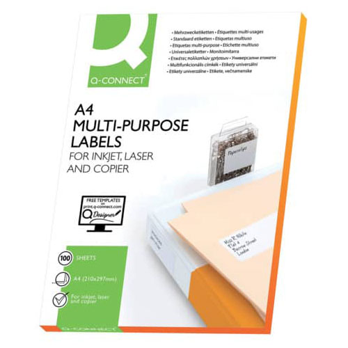 Q-CONNECT Universaletikett 70x36mm wei� 100 Blatt 2400 E...