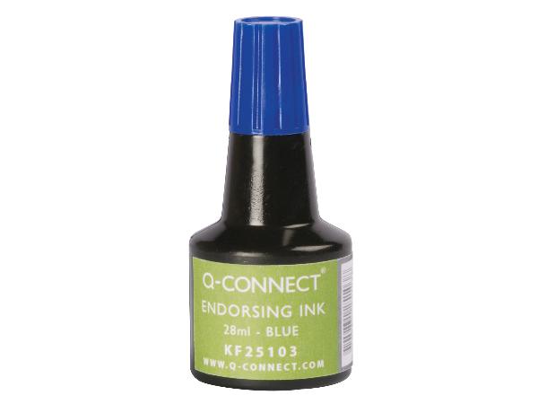 Q-CONNECT Stempelfarbe 28ml blau