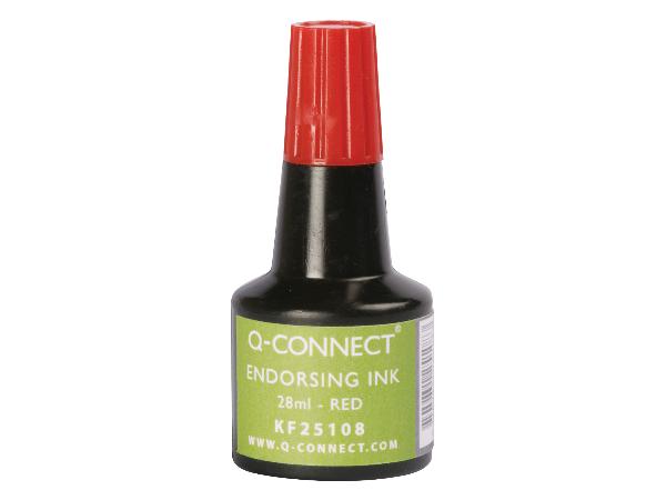Q-CONNECT Stempelfarbe 28ml rot