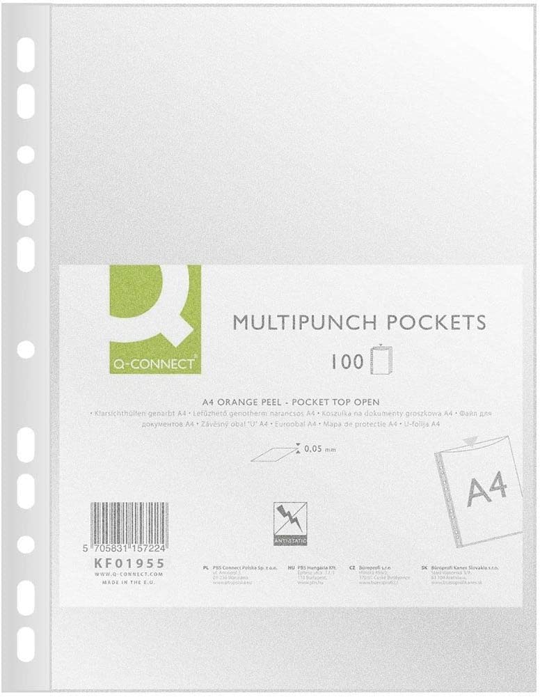 Q-CONNECT Prospekth�lle A4 100ST genarbt