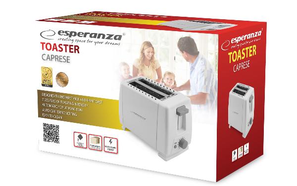 Esperanza EKT001 CAPRESE Toaster kompakt 2 Schlitze
