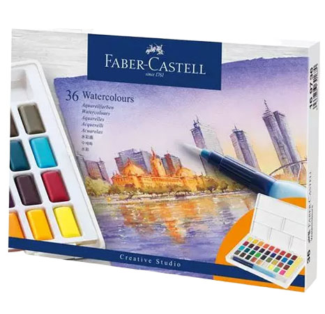 FABER-CASTELL Aquarellfarbe in N�pfchen, 36er Etui