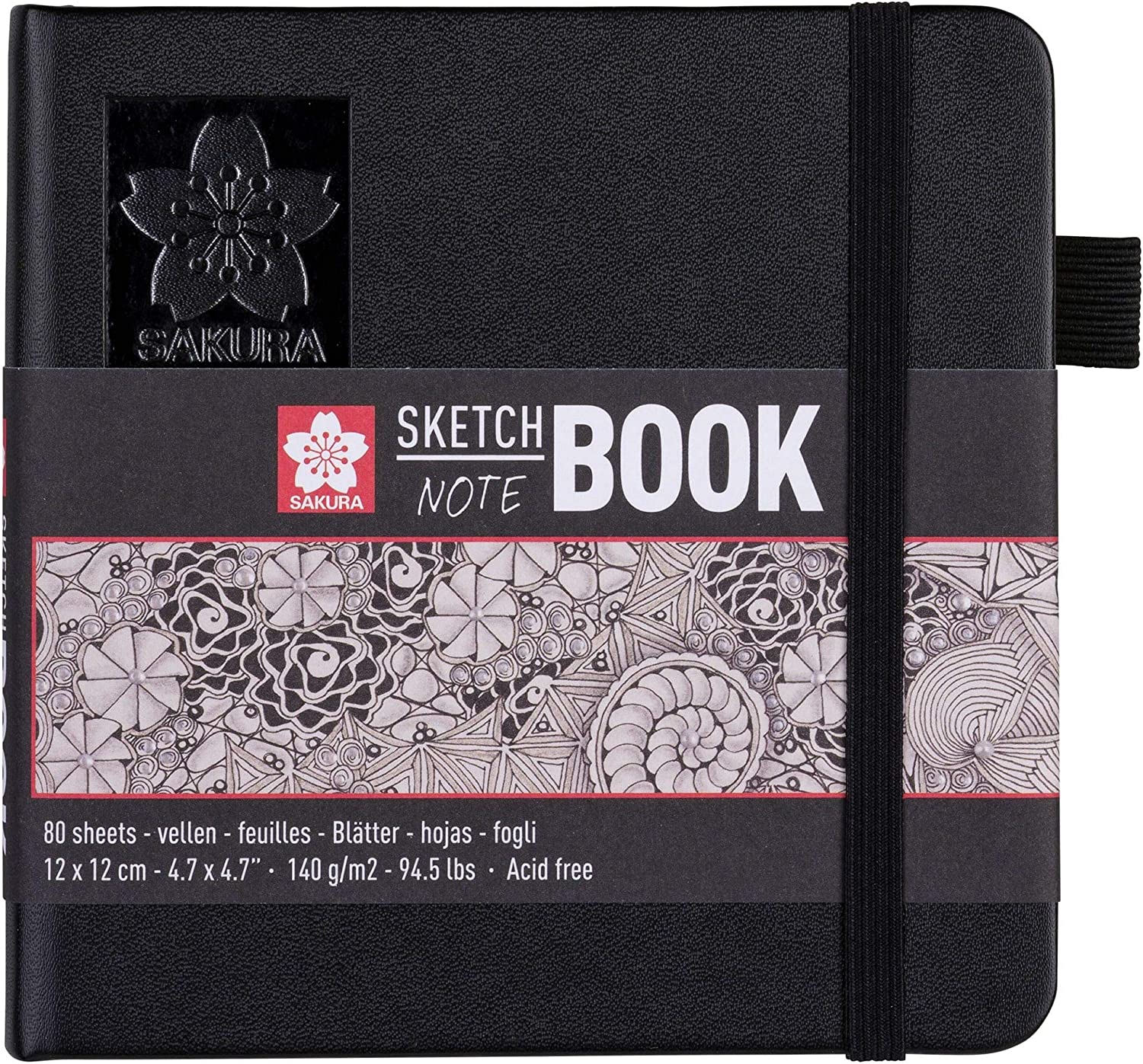 SAKURA Skizzenbuch/Notizbuch, 210 x 148 mm, schwarz