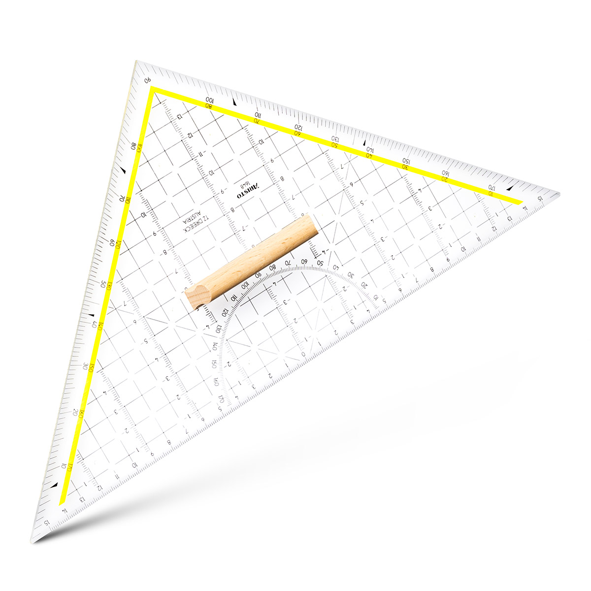 ARISTO Geodreieck Tz Dreieck 32,5cm mit Holzgriff