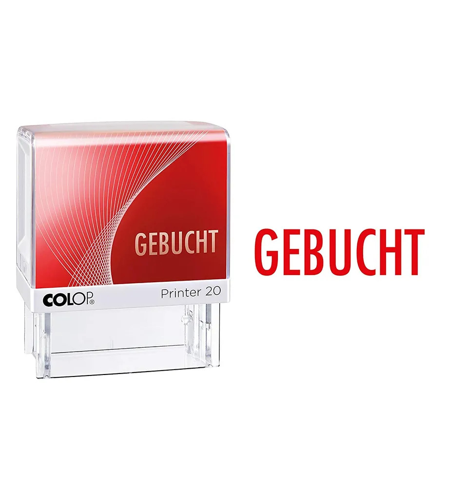 COLOP Textstempel Printer 20 mit Textplatte GEBUCHT, sel...