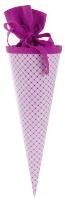 Schult�te 35cm Karo lila