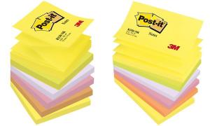 Post-it Haftnotizen Block Z-Notes, 76 x 76 mm, 6-farbig