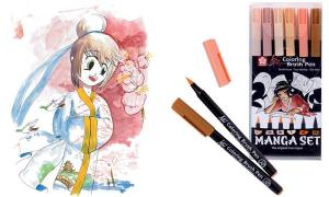 SAKURA Manga-Set Koi Coloring Brush, 6er Etui