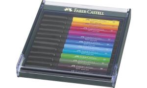 FABER-CASTELL Tuschestift PITT artist pen, 12er Etui Basic