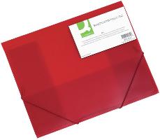 Q-CONNECT Gummizugmappe A4 transl. rot