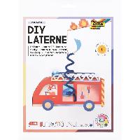 folia Laternen-Bastelset FEUERWEHR mit Laternenstab 2x L...