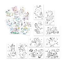 URSUS 50x Ausn�hkarten Stickkarten wei� mit Motiven zum ...