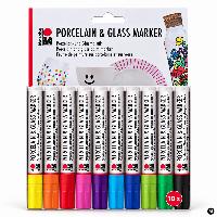 Marabu Porcelain & Glass Marker Set 10 x 3 mm