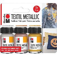 Marabu Textil Metallic Set 3 x 15 ml