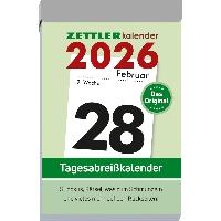 ZETTLER Tagesabrei�kalender L 2026 6,6x9,9 cm mit Sudokus