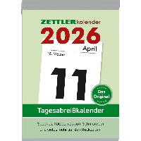 ZETTLER Tagesabrei�kalender XXL 2026 9,9x14,3 cm cm mit ...