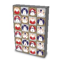 itenga SET Adventskalender zum F�llen W�rfel 5cm (au�en ...