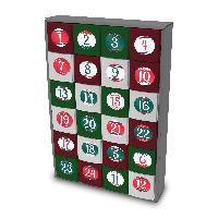 itenga SET Adventskalender zum F�llen W�rfel 5cm (au�en ...