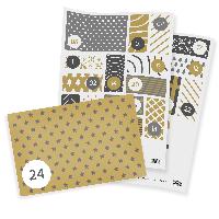 Zahlensticker Z57 Weihnachtsmotive Quader Mix 1-24 Grau ...