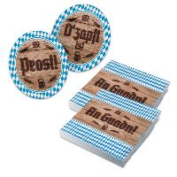 itenga 40x Serviette mit 40x Bierdeckel Oktoberfest bayr...