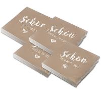 itenga 80x Serviette Sch�n dass du da bist latte macchiato