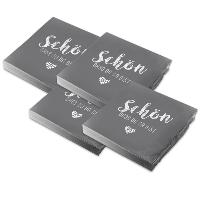 itenga 80x Serviette Sch�n dass du da bist taubengrau