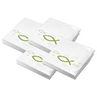 itenga Servietten Fisch Gr�n 30 x 30 cm 3-lagig 80 St�ck