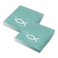 itenga Servietten Fisch T�RKIS WEISS 30 x 30 cm 3-lagig ...
