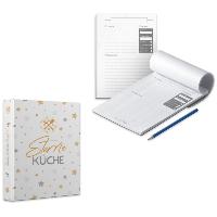 SET - itenga Rezeptordner Ringbuch STERNEK�CHE gelb grau...