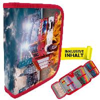 itenga Sch�ler-Etui M�ppchen FEUERWEHR 28 teilig (gef�ll...