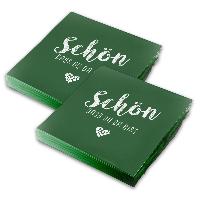 itenga 40x Serviette Sch�n dass du da bist - DUNKELGR�N