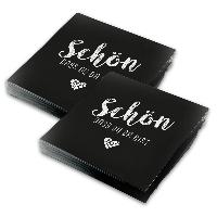 itenga 40x Serviette Sch�n dass du da bist - SCHWARZ