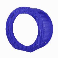 itenga Laternen Rohling rund aus 3D-Wellpappe BLAU