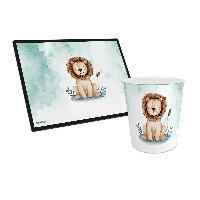 itenga Papierkorb mit Schreibunterlage Motiv L�WE Set