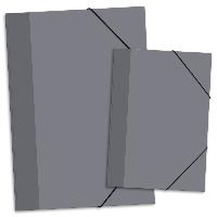 ITENGA Gummizugmappe Zeichenmappe Karton A4 und A3 GRAU Set