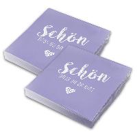 itenga 40x Serviette Sch�n dass du da bist - LILA / FLIEDER