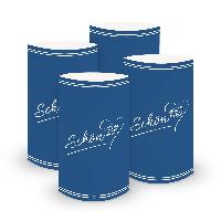 ITENGA 6x Windlichter Sch�n dass du da bist V2 dunkelblau