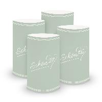 ITENGA 6x Windlichter Sch�n dass du da bist V2 eukalyptu...