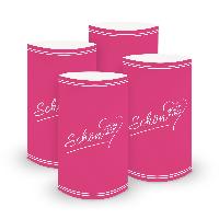 ITENGA 6x Windlichter Sch�n dass du da bist V2 pink