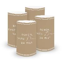 ITENGA 6x Windlichter Sch�n dass du da bist V3 latte mac...