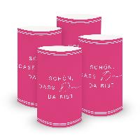 ITENGA 6x Windlichter Sch�n dass du da bist V3 pink