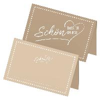 ITENGA 48x Tischkarten Sch�n dass du da bist V2 latte ma...