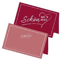 ITENGA 48x Tischkarten Sch�n dass du da bist V2 bordeaux...