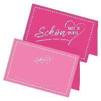 ITENGA 48x Tischkarten Sch�n dass du da bist V2 pink