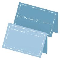 ITENGA 48x Tischkarten Sch�n dass du da bist V3 nordic blue