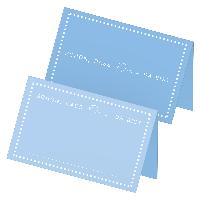 ITENGA 48x Tischkarten Sch�n dass du da bist V3 hellblau