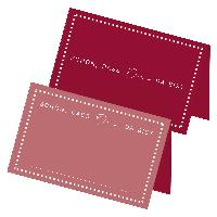 ITENGA 48x Tischkarten Sch�n dass du da bist V3 bordeaux...