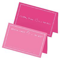 ITENGA 48x Tischkarten Sch�n dass du da bist V3 pink